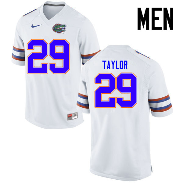 Men Florida Gators #29 Jeawon Taylor College Football Jerseys Sale-White